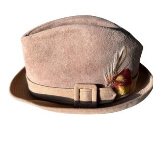 Stylish Tan Suede Hat